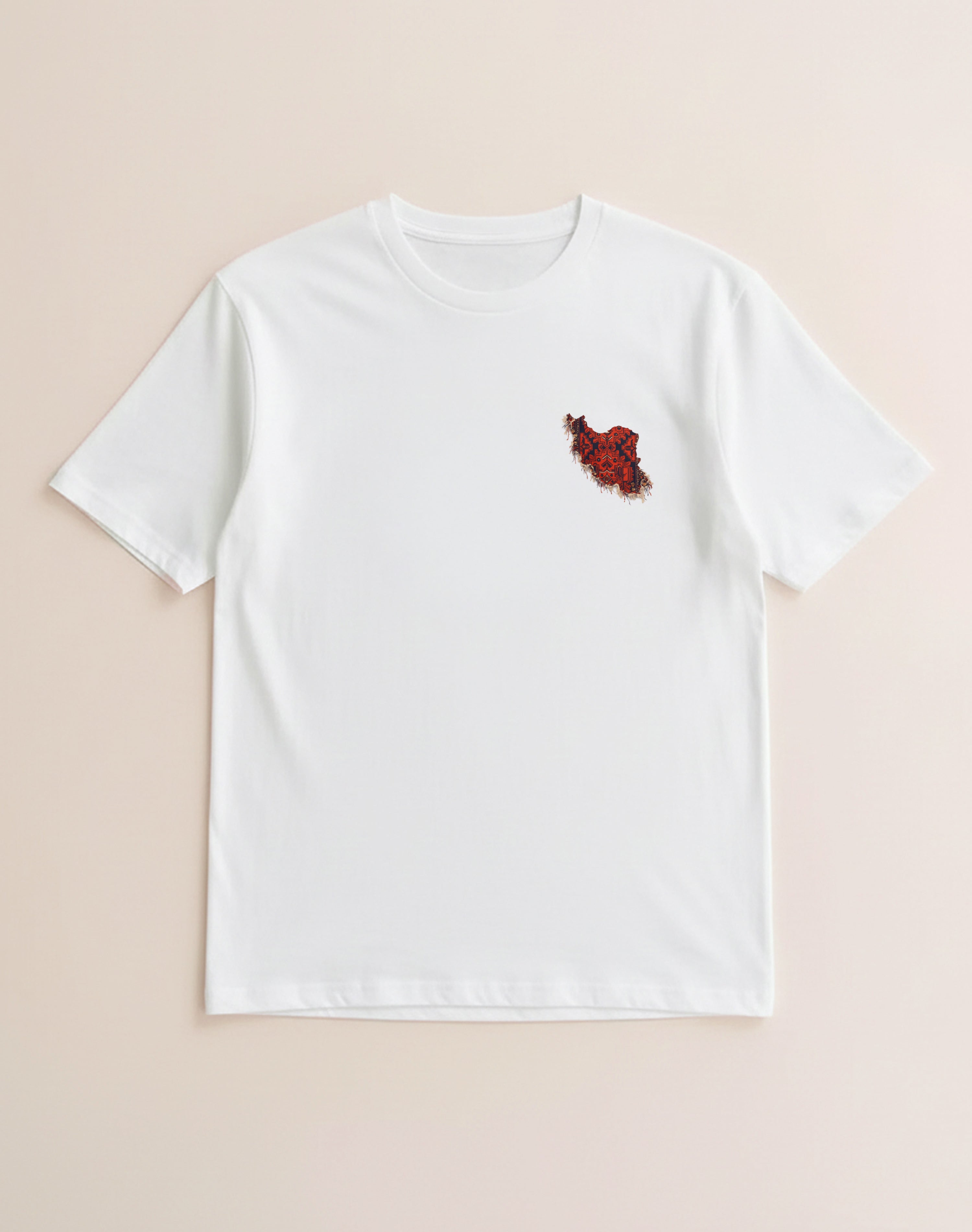 Mini Chest Printed Iran Map T-Shirt